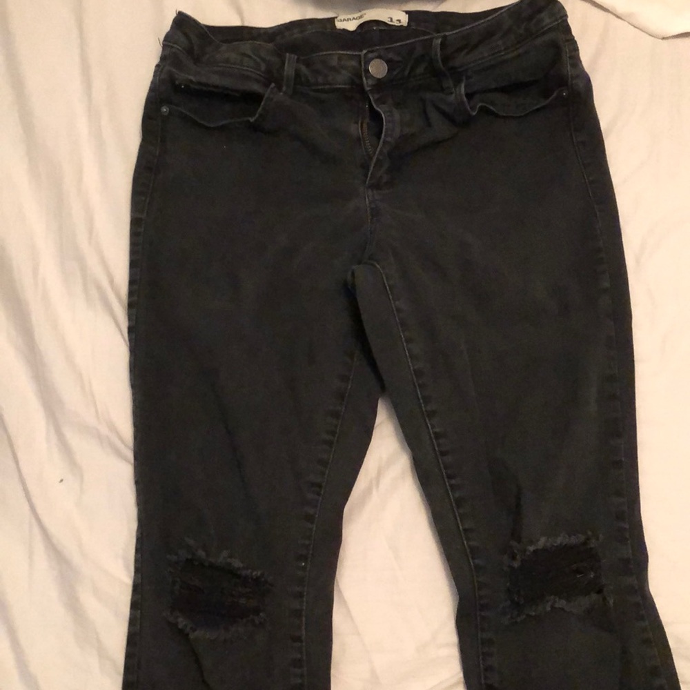 Black Ripped Knee Jeans